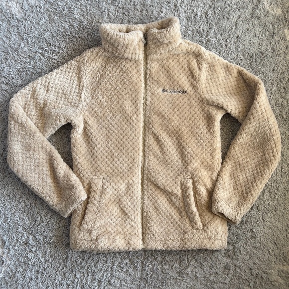 Columbia•Girls’ Fire Side Sherpa Jacket| Tan/Cream | Medium (10/12) - Picture 1 of 9
